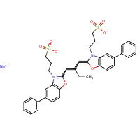 33628-03-4 5-PHENYL-2-[2-[[5-PHENYL-3-(3-SULFOPROPYL)-2(3H)-BENZOXAZOLYLIDENE]METHYL-1-BUTENYL]-3-(3-SULFOPROPYL)BENZOXAZOLIUM HYDROXIDE,INNER SALT],SODIUM SALT chemical structure