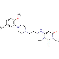 34661-75-1 6-[[3-[4-(2-Methoxyphenyl)-1-piperazinyl]propyl]amino]-1,3-dimethyluracil chemical structure