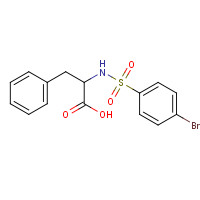 37642-61-8 2-([(4-BROMOPHENYL)SULFONYL]AMINO)-3-PHENYLPROPANOIC ACID chemical structure