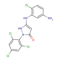 53411-33-9 1-(2,4,6-Trichlorophenyl)-3-(5-amino-2-chloroanilino)-5-pyrazolone chemical structure