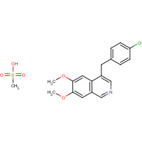 61189-88-6 4-(4-CHLOROPHENYLMETHYL)-6,7-DIMETHOXY-ISOQUINOLINE METHANESULFONATE (1:1) chemical structure