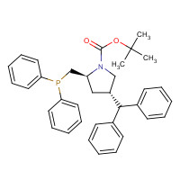61478-28-2 (2S,4S)-(-)-N-BOC-4-Diphenylphosphino-2-diphenylphosphinomethyl-pyrrolidine chemical structure