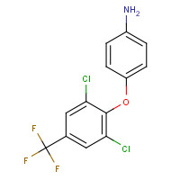 61946-83-6 4-(2,6-DICHLORO-4-TRIFLUOROMETHYL-PHENOXY)-PHENYLAMINE chemical structure
