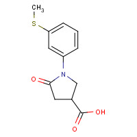 63674-52-2 1-[3-(METHYLTHIO)PHENYL]-5-OXO-PYRROLIDINE-3-CARBOXYLIC ACID chemical structure