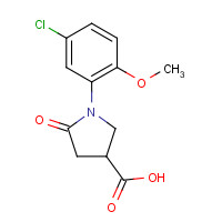 63675-21-8 1-(5-CHLORO-2-METHOXYPHENYL)-5-OXO-3-PYRROLIDINECARBOXYLIC ACID chemical structure