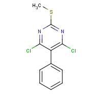 64415-11-8 4,6-DICHLORO-2-METHYLTHIO-5-PHENYLPYRIMIDINE chemical structure
