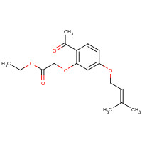 64506-46-3 2'-Ethoxycarbonylmethoxy-4'-(3-methyl-2-butenyloxy) acetophenone chemical structure