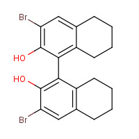 65355-08-0 (R)-(+)-3,3'-DIBROMO-5,5',6,6',7,7',8,8'-OCTAHYDRO(1,1'BINAPHTHALENE)-2,2'-DIOL chemical structure