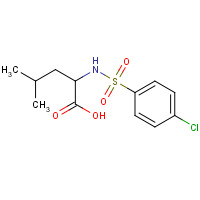 68305-77-1 2-([(4-CHLOROPHENYL)SULFONYL]AMINO)-4-METHYLPENTANOIC ACID chemical structure