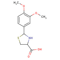 72678-92-3 2-(3,4-DIMETHOXYPHENYL)-1,3-THIAZOLIDINE-4-CARBOXYLIC ACID chemical structure