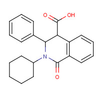 73349-37-8 2-CYCLOHEXYL-1-OXO-3-PHENYL-1,2,3,4-TETRAHYDRO-4-ISOQUINOLINECARBOXYLIC ACID chemical structure