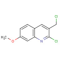 73863-49-7 2-CHLORO-3-(CHLOROMETHYL)-7-METHOXYQUINOLINE chemical structure