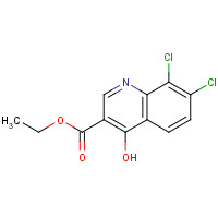 75001-53-5 7,8-DICHLORO-4-HYDROXY-QUINOLINE-3-CARBOXYLIC ACID ETHYL ESTER chemical structure
