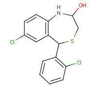 75450-34-9 7-CHLORO-5-(2-CHLOROPHENYL)-1,5-DIHYDRO-4,1-BENZOTHIAZEPIN-2(3H)-ONE chemical structure