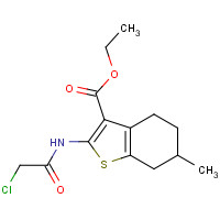 76981-87-8 2-(2-CHLORO-ACETYLAMINO)-6-METHYL-4,5,6,7-TETRAHYDRO-BENZO[B]THIOPHENE-3-CARBOXYLIC ACID ETHYL ESTER chemical structure