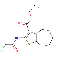 76981-88-9 2-(2-CHLORO-ACETYLAMINO)-5,6,7,8-TETRAHYDRO-4H-CYCLOHEPTA[B]THIOPHENE-3-CARBOXYLIC ACID ETHYL ESTER chemical structure