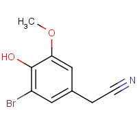 81038-44-0 3-BROMO-4-HYDROXY-5-METHOXYPHENYLACETONITRILE chemical structure