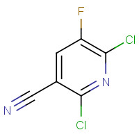 82671-02-1 2,6-Dichloro-5-fluoro-3-pyridinecarbonitrile chemical structure