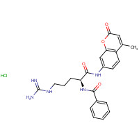 83701-04-6 N-ALPHA-BENZOYL-L-ARGININE 7-AMIDO-4-METHYLCOUMARIN HYDROCHLORIDE chemical structure