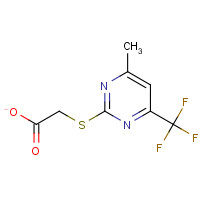 88768-46-1 (4-METHYL-6-TRIFLUOROMETHYL-PYRIMIDIN-2-YLSULFANYL)-ACETIC ACID chemical structure