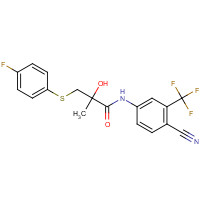 90356-78-8 N-[4-Cyano-3-(trifluoromethyl)phenyl]-3-[(4-fluorophenyl)thio]-2-hydroxy-2-methylpropionamide chemical structure