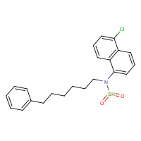 102649-78-5 5-CHLORO-N-(6-PHENYLHEXYL)-1-NAPHTHALENESULFONAMIDE chemical structure