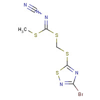 109305-67-1 [(3-BROMO-1,2,4-THIADIAZOL-5-YLTHIO)METHYL] METHYLCYANOCARBONIMIDODITHIOATE chemical structure