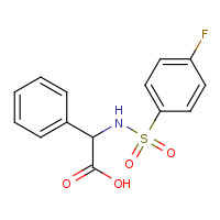 117309-49-6 2-([(4-FLUOROPHENYL)SULFONYL]AMINO)-2-PHENYLACETIC ACID chemical structure