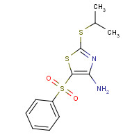 117420-81-2 4-AMINO-2-ISOPROPYLTHIO-5-(PHENYLSULFONYL)THIAZOLE chemical structure