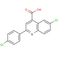 126088-20-8 6-CHLORO-2-(4-CHLOROPHENYL)-4-QUINOLINE CARBOXYLIC ACID chemical structure