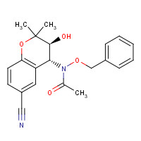 127408-30-4 N-[(3S,4R)-6-CYANO-3,4-DIHYDRO-3-HYDROXY-2,2-DIMETHYL-2H-1-BENZOPYRAN-4-YL]-N-(PHENYLMETHOXY)ACETAMIDE chemical structure
