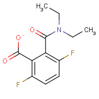 131401-56-4 N,N-DIETHYL-3,6-DIFLUOROPHTHALAMIC ACID chemical structure