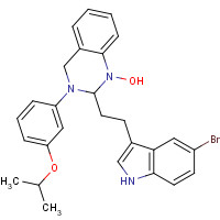 133040-77-4 2-[2-(5-BROMO-1H-INDOL-3-YL)ETHYL]-3-[3-(1-METHYLETHOXY)PHENYL]-4-(3H)-QUINAZOLINONE chemical structure