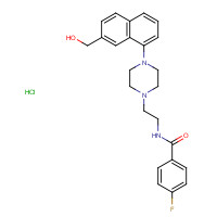 135721-98-1 4-FLUORO-N-[2-[4-(7-METHOXY-1-NAPHTHALENYL)-1-PIPERAZINYL]ETHYL]BENZAMIDE HYDROCHLORIDE chemical structure
