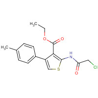 138098-81-4 2-(2-CHLORO-ACETYLAMINO)-4-P-TOLYL-THIOPHENE-3-CARBOXYLIC ACID ETHYL ESTER chemical structure