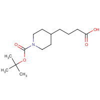 142247-38-9 N-Boc-(4-piperidin-4-yl)butyric acid chemical structure