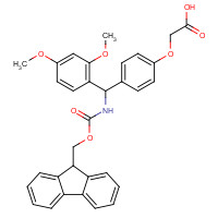 145069-56-3 4-[(2,4-Dimethoxyphenyl)(Fmoc-amino)methyl]phenoxyacetic acid chemical structure