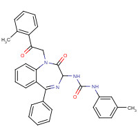 145084-28-2 (R)-N-[2,3-DIHYDRO-1-[2-(2-METHYLPHENYL)-2-OXOETHYL]-2-OXO-5-PHENYL-1H-1,4-BENZODIAZEPIN-3-YL]-N'-(3-METHYLPHENYL)-UREA chemical structure