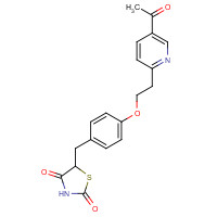 146062-45-5 5-[[4-[2-(5-ACETYL-2-PYRIDINYL)ETHOXY]PHENYL]METHYL]-2,4THIAZOLIDINEDIONE chemical structure