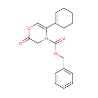 147700-91-2 (5S)-3,4,5,6-TETRAHYDRO-5-PHENYL-N-(BENZYLOXYCARBONYL)-4(H)-1,4-OXAZIN-2-ONE chemical structure