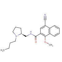 149649-22-9 N-[(1-BUTYL-2-PYRROLIDINYL)METHYL]-4-CYANO-1-METHOXY-2-NAPHTHALENECARBOXAMIDE chemical structure