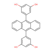 153715-08-3 9,10-BIS(3,5-DIHYDROXYPHENYL)ANTHRACENE chemical structure