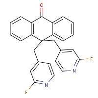 160588-45-4 10,10-BIS[(2-FLUORO-4-PYRIDINYL)METHYL]-9(10H)-ANTHRACENONE chemical structure