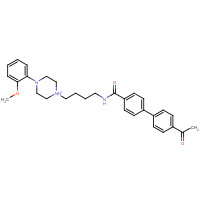 162408-66-4 4'-ACETYL-N-[4-[4-(2-METHOXYPHENYL)-1-PIPERAZINYL]BUTYL]-[1,1'-BIPHENYL]-4-CARBOXAMIDE chemical structure