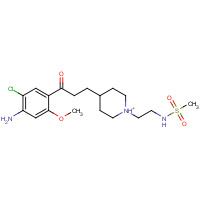 168986-61-6 1-(4-AMINO-5-CHLORO-2-METHOXYPHENYL)-3-[(1-2-METHYLSULPHONYLAMINO)ETHYL-4-PIPERIDINYL]-1-PROPANONE HYDROCHLORIDE chemical structure