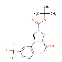 169248-97-9 BOC-(TRANS)-4-(3-TRIFLUOROMETHYL-PHENYL)-PYRROLIDINE-3-CARBOXYLIC ACID chemical structure