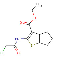 203385-15-3 2-(2-CHLORO-ACETYLAMINO)-5,6-DIHYDRO-4H-CYCLOPENTA[B]THIOPHENE-3-CARBOXYLIC ACID ETHYL ESTER chemical structure