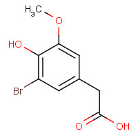 206559-42-4 3-BROMO-4-HYDROXY-5-METHOXYPHENYLACETIC ACID chemical structure