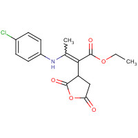 216876-53-8 ETHYL 3-(4-CHLOROANILINE)-2-(2,5-DIOXOTETRAHYDROFURAN-3-YL)BUT-2-ENOATE chemical structure