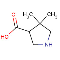 261896-35-9 4,4-DIMETHYL-PYRROLIDINE-3-CARBOXYLIC ACID chemical structure